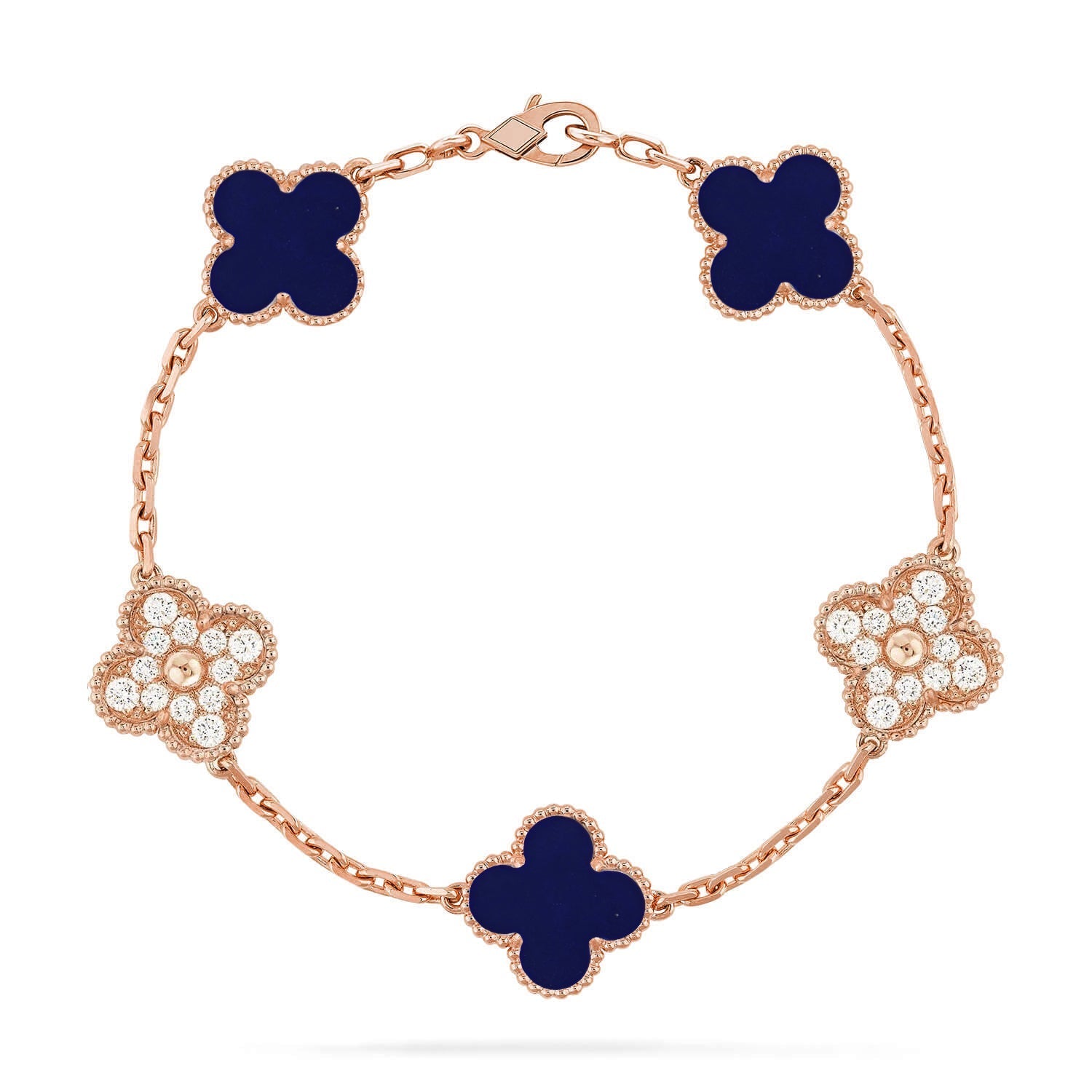 CLOVER 5 MOTIF LAPIS LAZULI BRACELET COLLECTION VIP