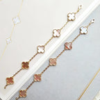 CLOVER 5 MOTIFS PINK MOP BRACELET COLLECTION