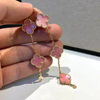 CLOVER 5 MOTIFS PINK MOP BRACELET COLLECTION