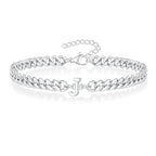 Couples Letter Initial Cuban Bracelet