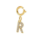 Dainty Cuban Figaro Chain Letter Initial Bracelet