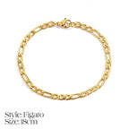 Dainty Cuban Figaro Chain Letter Initial Bracelet