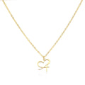 Dainty Heart Letter Initial Necklace