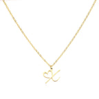 Dainty Heart Letter Initial Necklace
