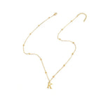 Dainty Satellite Chain Letter Initial Necklace