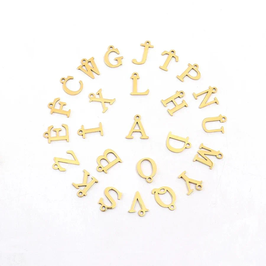 Dainty Satellite Chain Letter Initial Necklace