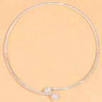 Diamond Heart Open Choker Necklace