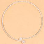 Diamond Heart Open Choker Necklace