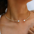 Diamond Heart Open Choker Necklace
