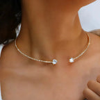 Diamond Heart Open Choker Necklace