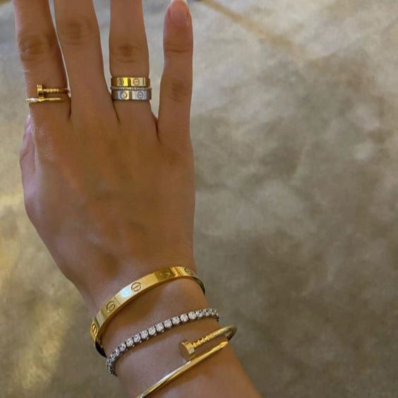 SPIKE Gold Bracelet - Sleek, Modern Gold Jewelry