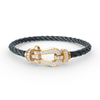 FORCE LARGE HORSESHOE FULL DIAMOND BRACELET GOLD