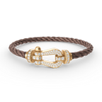 FORCE LARGE HORSESHOE FULL DIAMOND BRACELET GOLD
