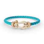 FORCE LARGE HORSESHOE FULL DIAMOND BRACELET GOLD
