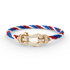 FORCE LARGE HORSESHOE FULL DIAMOND BRACELET GOLD
