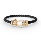 FORCE LARGE HORSESHOE FULL DIAMOND BRACELET GOLD