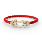 FORCE LARGE HORSESHOE FULL DIAMOND BRACELET GOLD