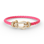 FORCE LARGE HORSESHOE FULL DIAMOND BRACELET GOLD