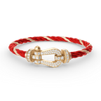 FORCE LARGE HORSESHOE FULL DIAMOND BRACELET GOLD