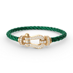 FORCE LARGE HORSESHOE FULL DIAMOND BRACELET GOLD