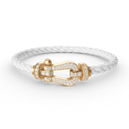 FORCE LARGE HORSESHOE FULL DIAMOND BRACELET GOLD