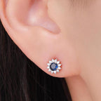 Sapphire Celestial Bloom Earrings
