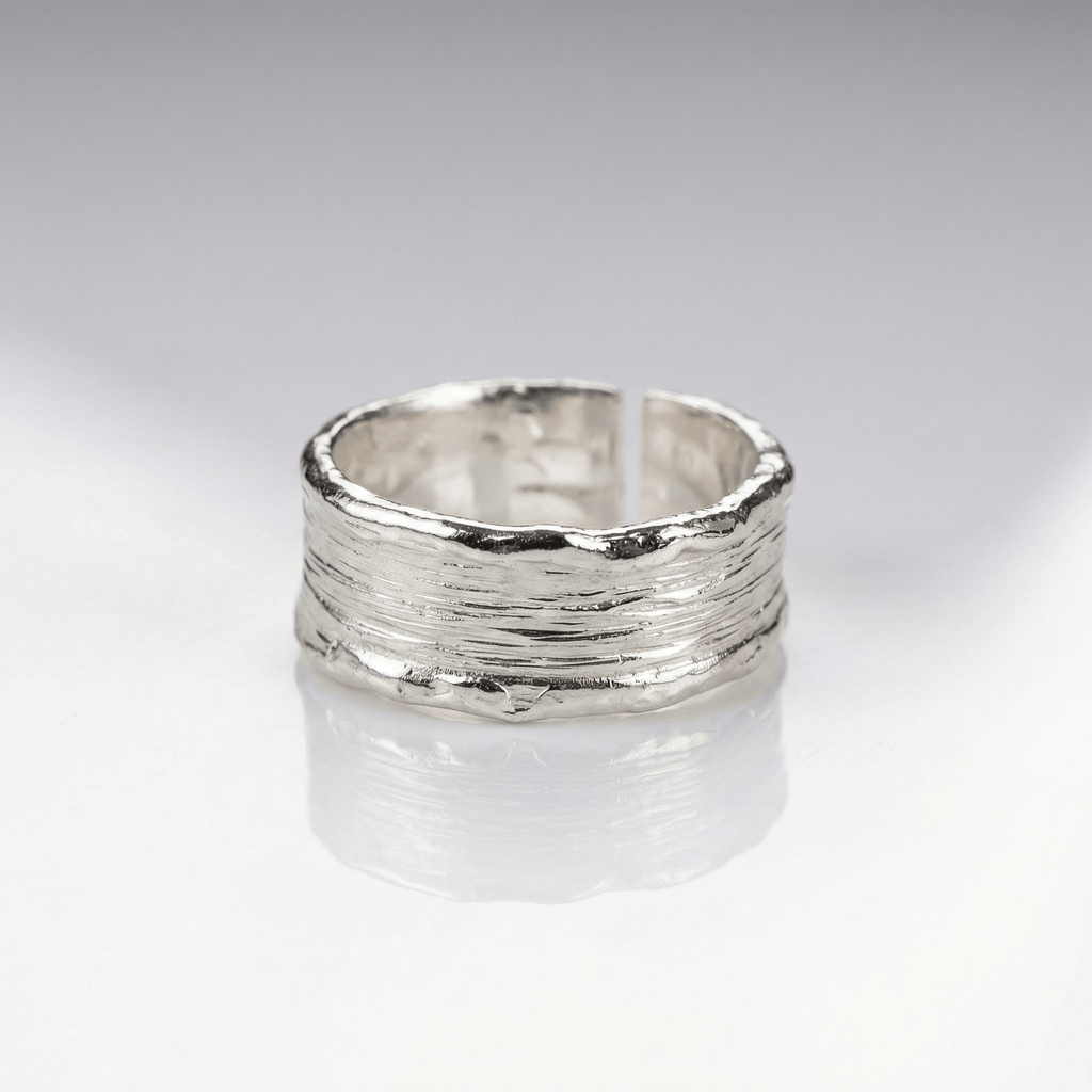 HANDMADE GOLD SILVER TWO TONE RING - (ADJUSTABLE)