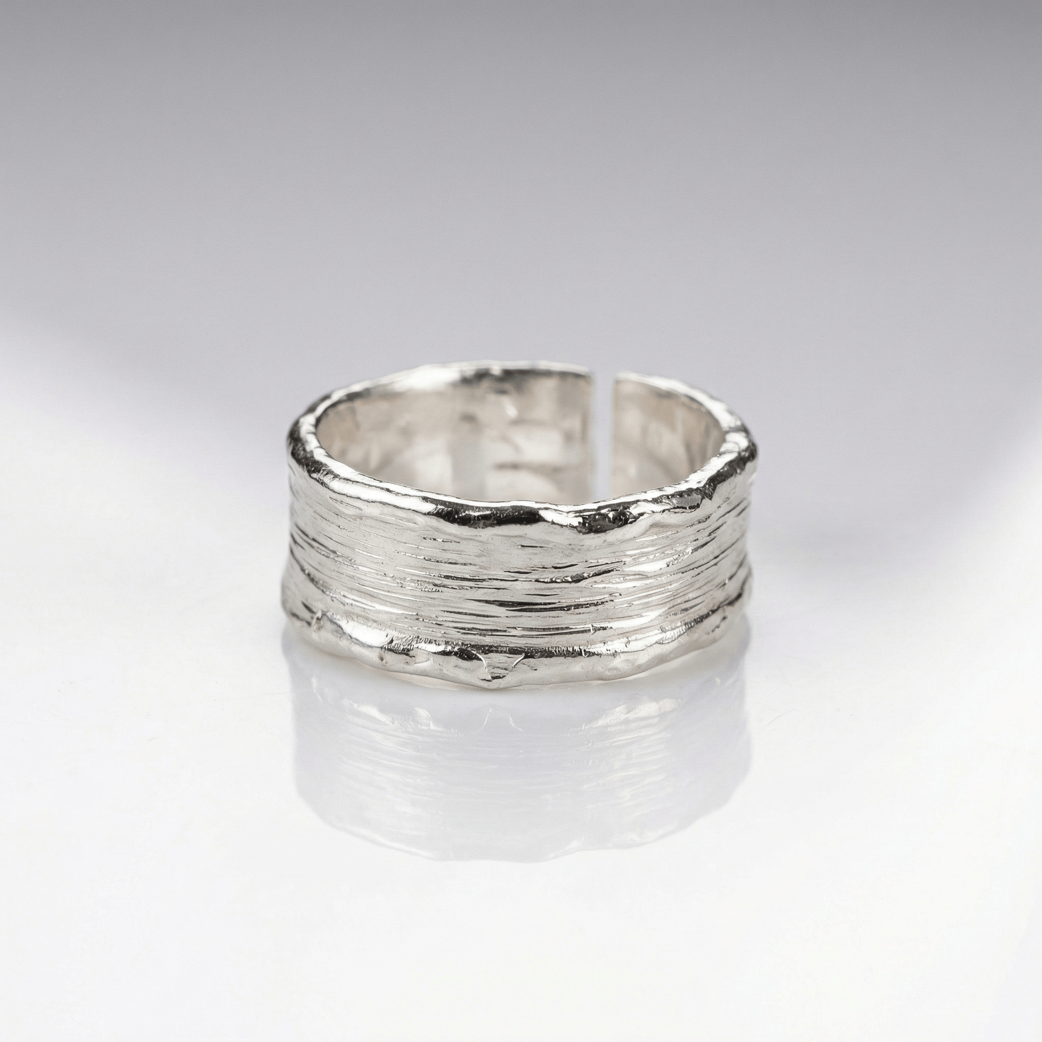 HANDMADE GOLD SILVER TWO TONE RING - (ADJUSTABLE)