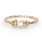 FORCE LARGE HORSESHOE CLASP METAL BRACELET