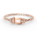 FORCE LARGE HORSESHOE CLASP METAL BRACELET