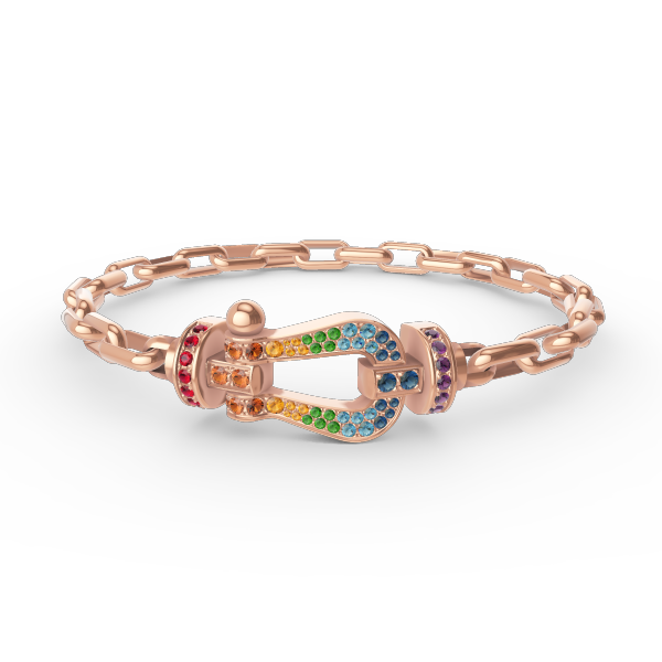 FORCE LARGE HORSESHOE CLASP METAL BRACELET