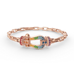 FORCE LARGE HORSESHOE CLASP METAL BRACELET