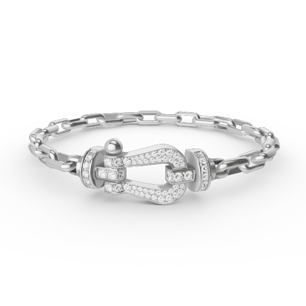 FORCE LARGE HORSESHOE CLASP METAL BRACELET