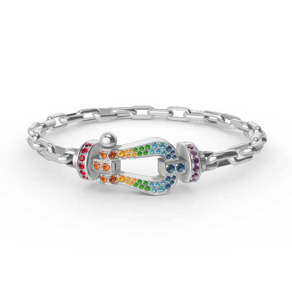 FORCE LARGE HORSESHOE CLASP METAL BRACELET