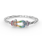 FORCE LARGE HORSESHOE CLASP METAL BRACELET