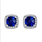 Saphir Square Stud Earrings