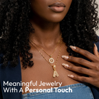 2pc 14k Diamond Letter Initial Necklaces