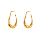 Pear Outlined Hoop Earrings
