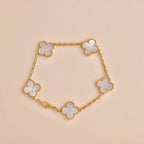 CLOVER WHITE PEARL MOP 5 MOTIF BRACELET COLLECTION