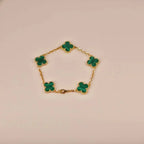 CLOVER 5 MOTIF MALACHITE BRACELET COLLECTION VIP