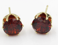 Ruby Round Stud Earrings