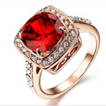 Ruby Halo Statement Ring