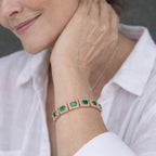 Emerald Green Statement Gold Bracelet