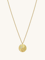 Sun and Moon Pendant Necklace Gold