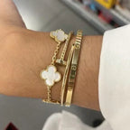 CLOVER White Bracelet - Elegant Minimalist Accessory