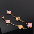 CLOVER 5 MOTIFS PINK MOP BRACELET COLLECTION