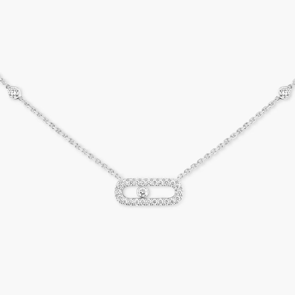 Mollyanne Diamanté Uno Necklace in Silver – Exclusive