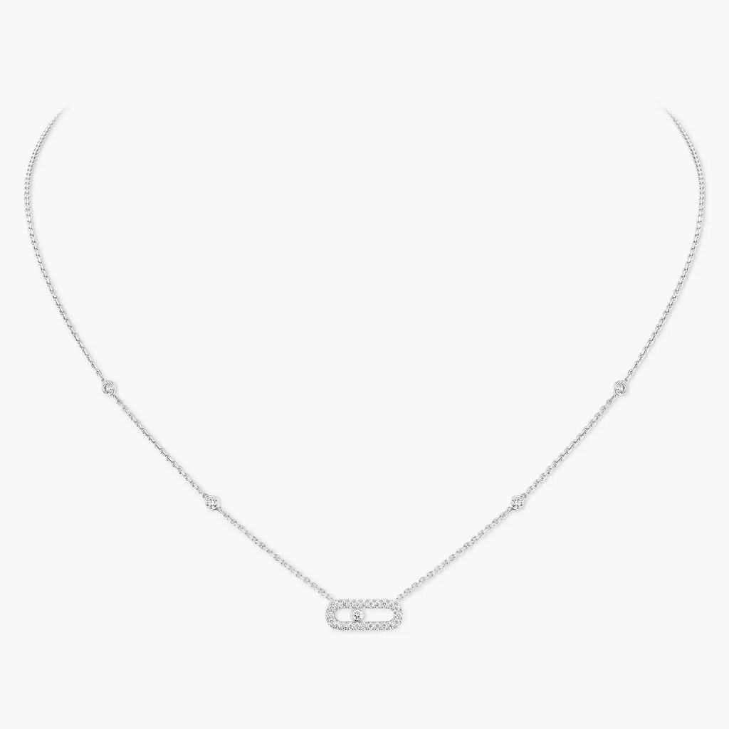 Mollyanne Diamanté Uno Necklace in Silver – Exclusive