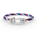 FORCE LARGE HORSESHOE FULL DIAMOND BRACELET SILVER